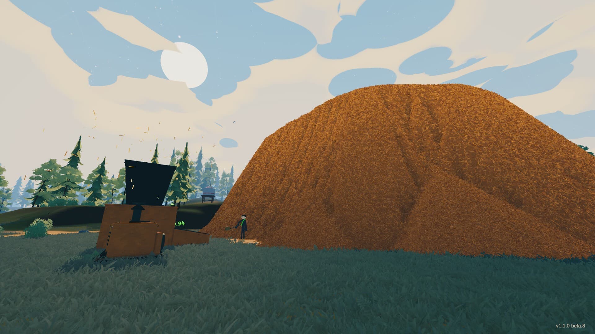 The haystack under an evening sky